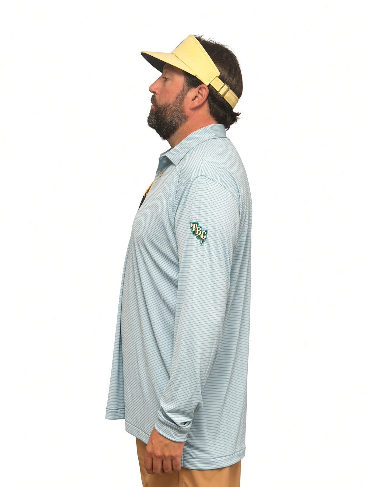 Peter Millar Featherweight Stripe Long-Sleeve Polo UPF Sun Protection