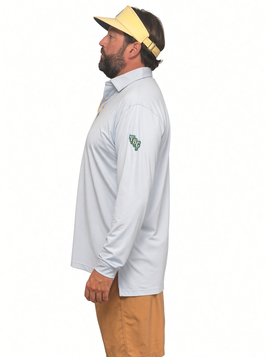 Peter Millar Featherweight Solid Long-Sleeve Polo UPF Sun Protection