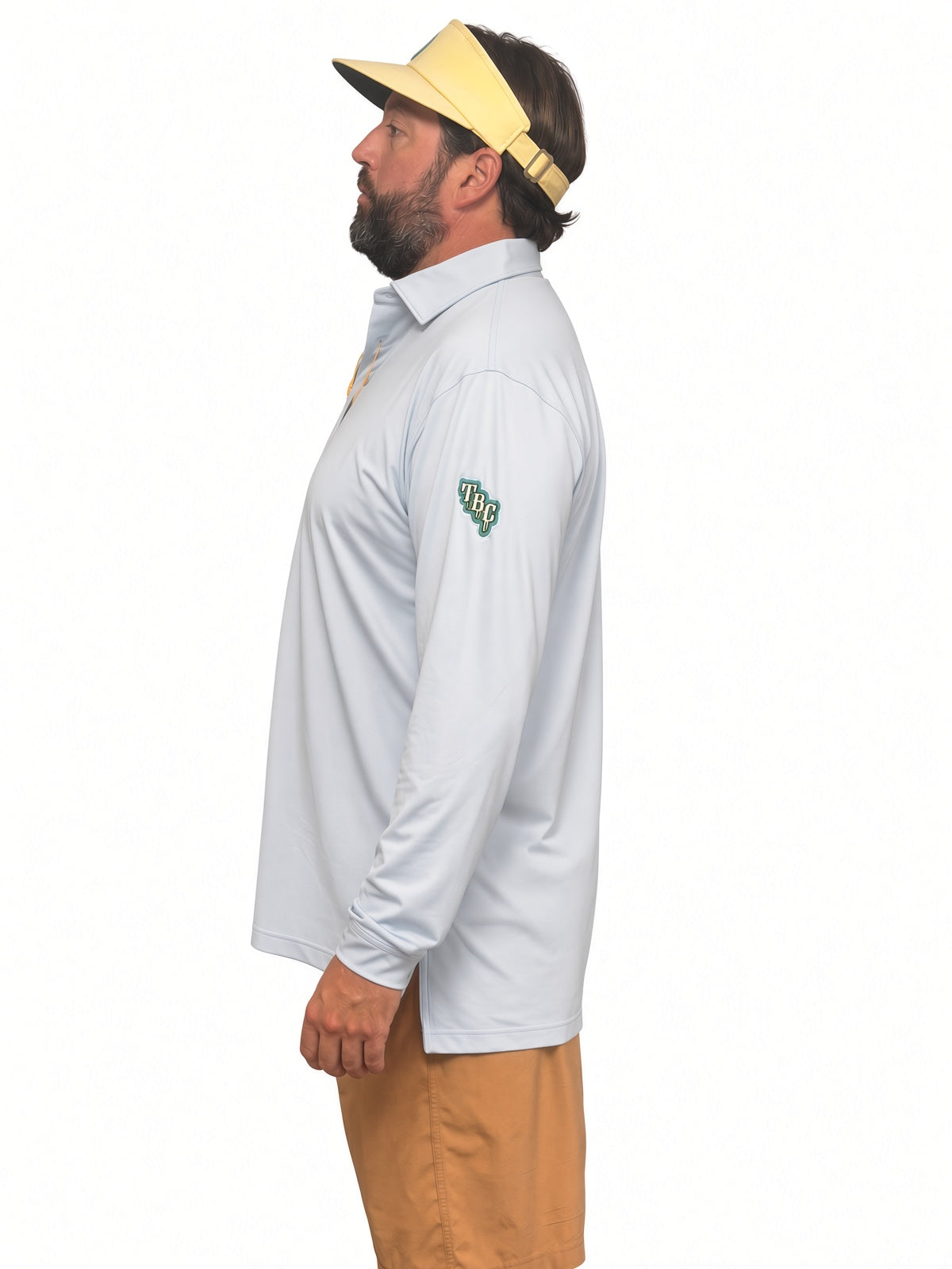 Peter Millar Featherweight Solid Long-Sleeve Polo UPF Sun Protection
