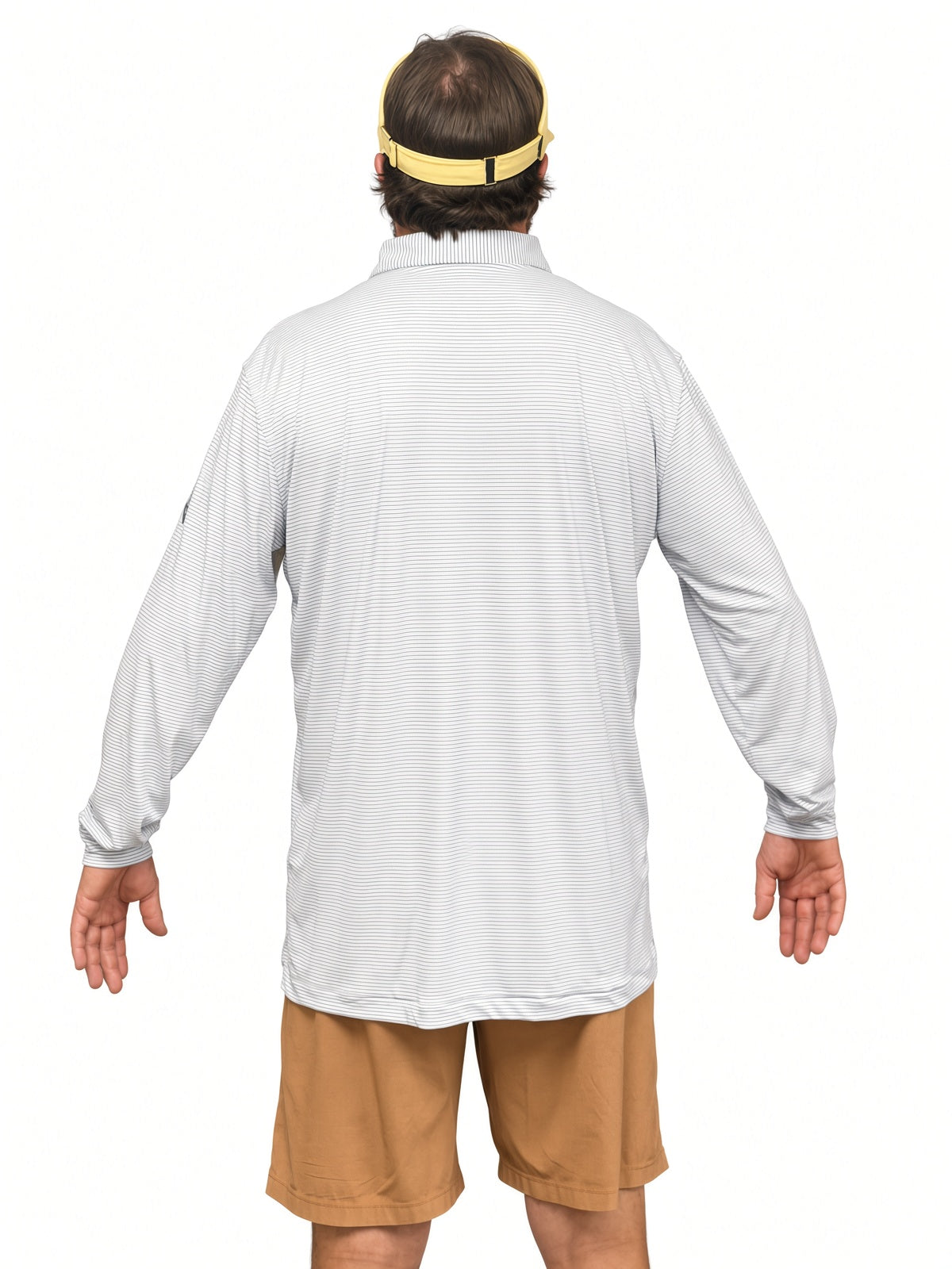 Peter Millar Featherweight Stripe Long-Sleeve Polo UPF Sun Protection