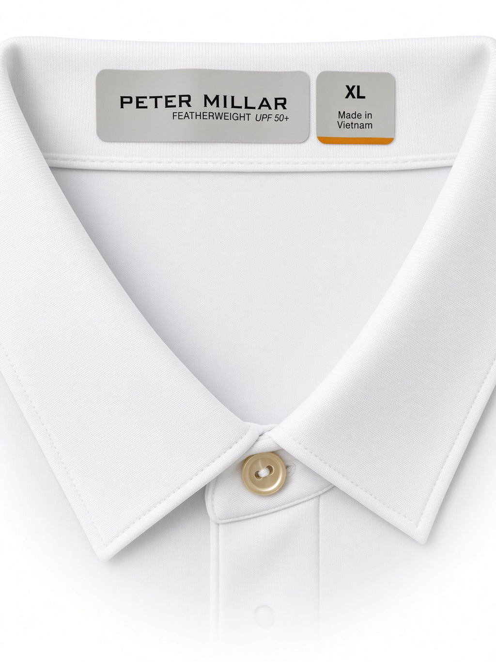 Peter Millar Featherweight Solid Long-Sleeve Polo UPF Sun Protection