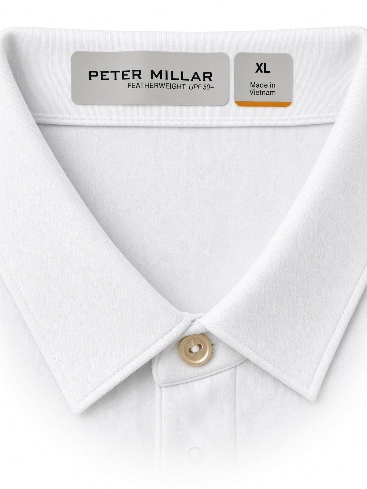 Peter Millar Featherweight Solid Long-Sleeve Polo UPF Sun Protection