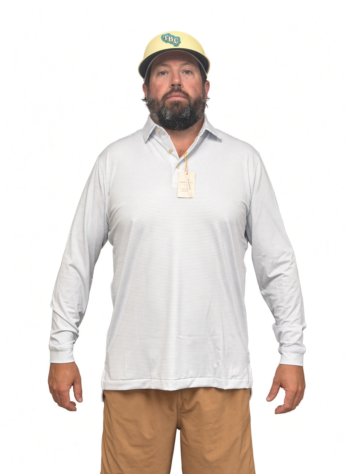Peter Millar Summer Comfort Stripe Long-Sleeve Polo UPF Sun Protection