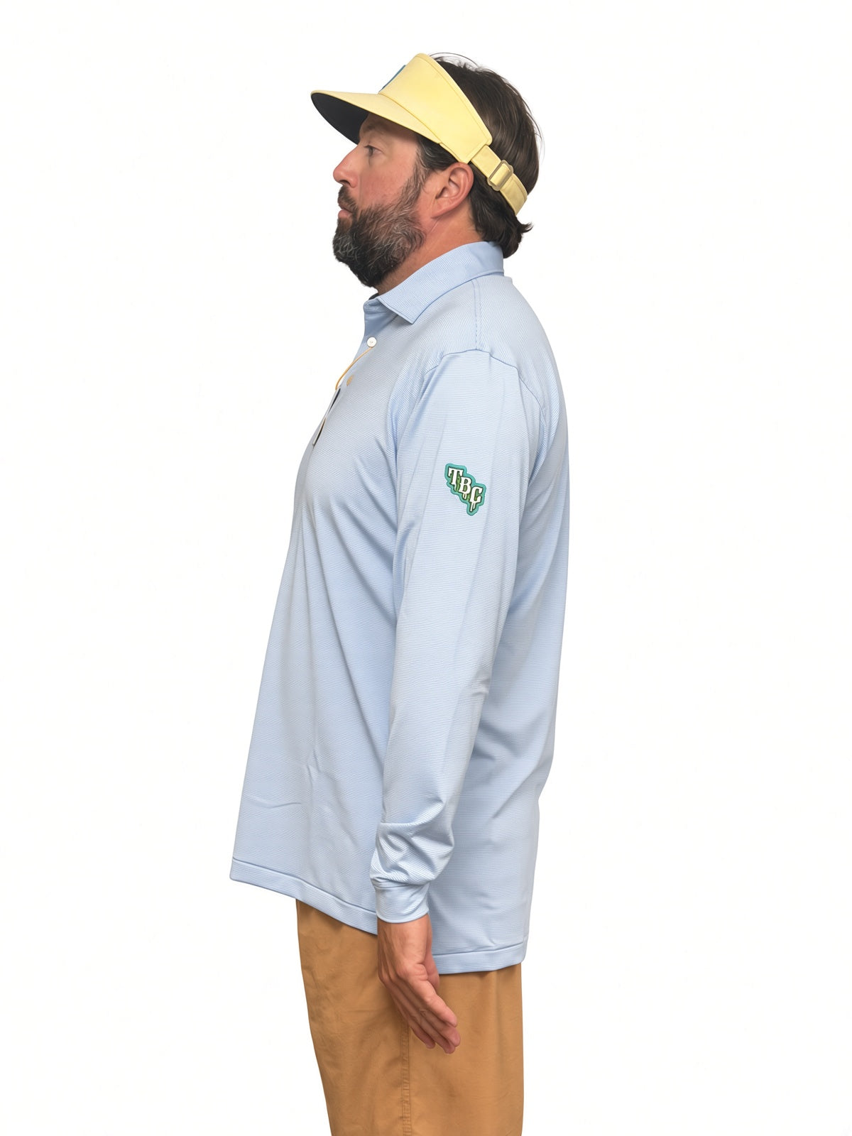 Peter Millar Summer Comfort Stripe Long-Sleeve Polo UPF Sun Protection