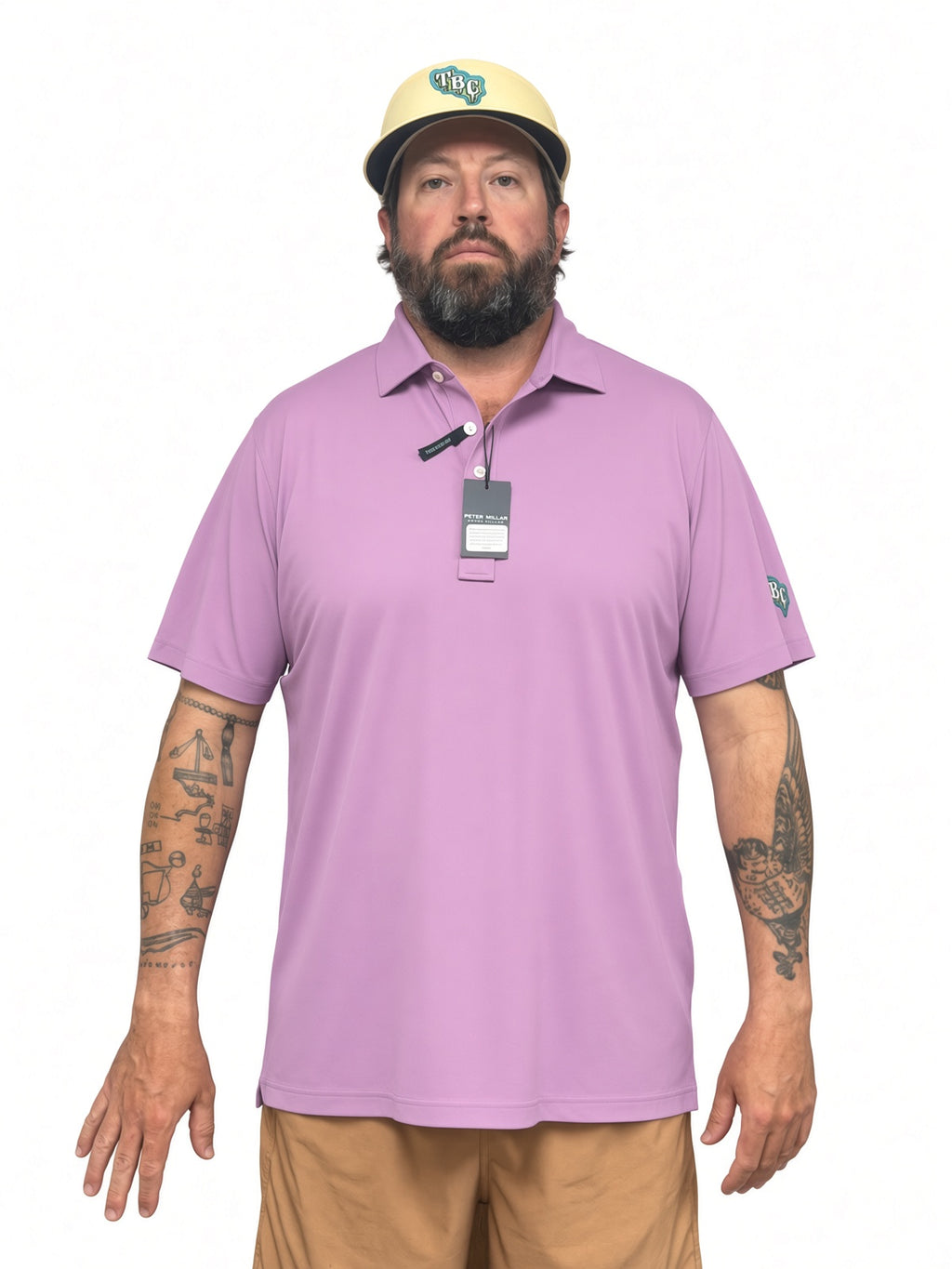 Peter Millar Performance Mesh Solid Short-Sleeve Polo UPF Sun Protection