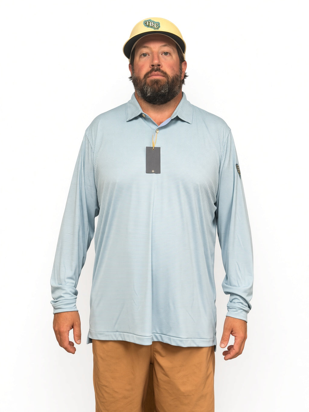 Peter Millar Featherweight Stripe Long-Sleeve Polo UPF Sun Protection