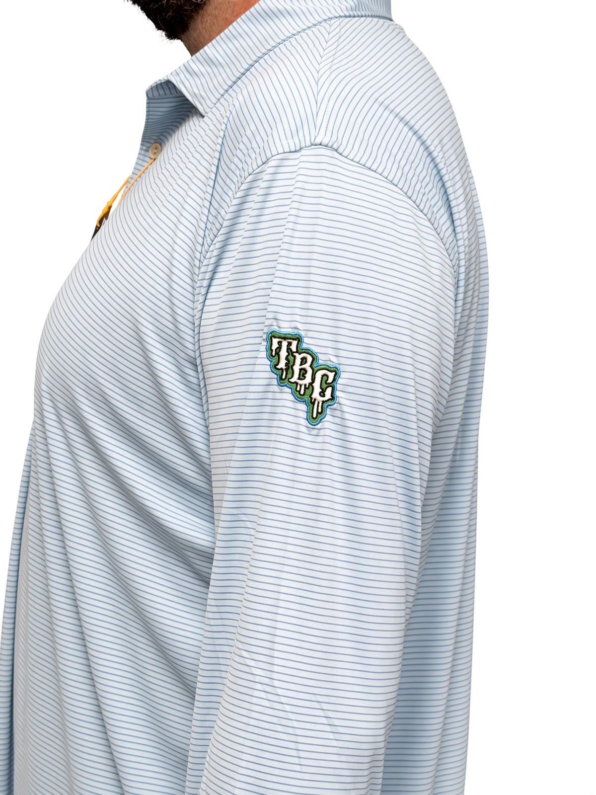 Peter Millar Featherweight Stripe Long-Sleeve Polo UPF Sun Protection