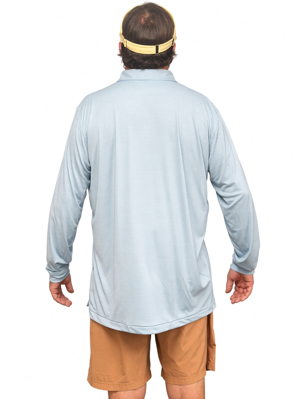 Peter Millar Featherweight Stripe Long-Sleeve Polo UPF Sun Protection