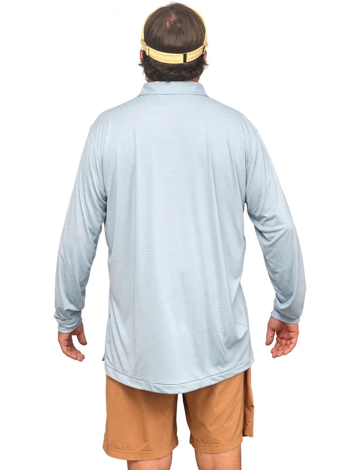 Peter Millar Featherweight Stripe Long-Sleeve Polo UPF Sun Protection
