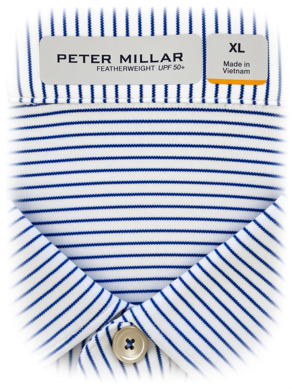 Peter Millar Featherweight Stripe Long-Sleeve Polo UPF Sun Protection